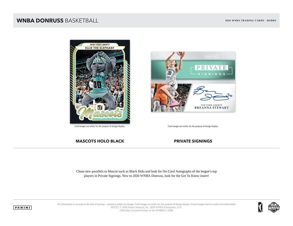 2026 Panini Donruss WNBA Basketball Hobby Pack