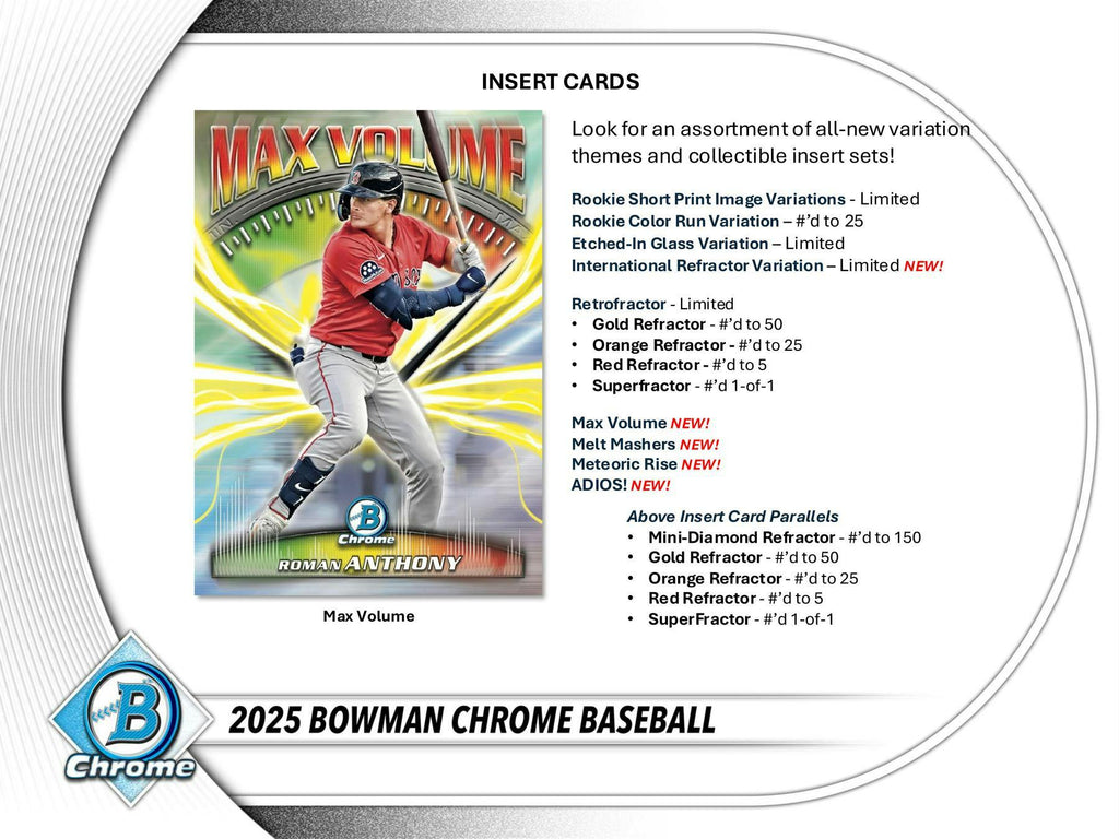 2025 Bowman Chrome Baseball Hobby Pack (9/23)