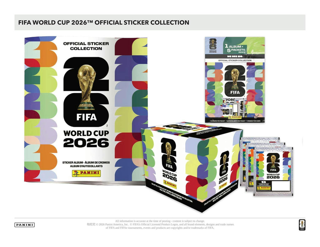 2026 Panini FIFA World Cup Soccer 25-Pack Sticker Box - U.S. Version