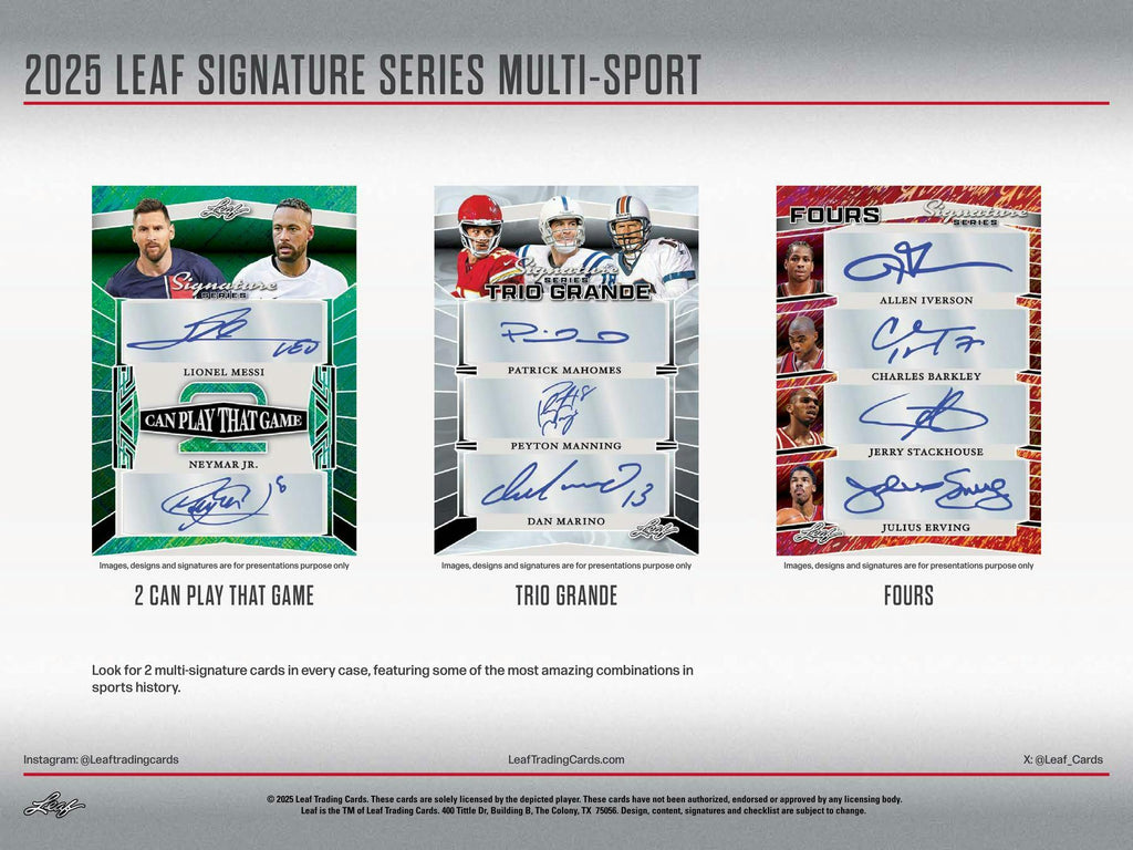 2025 Leaf Signature Series Sports Hobby Box (5/16)
