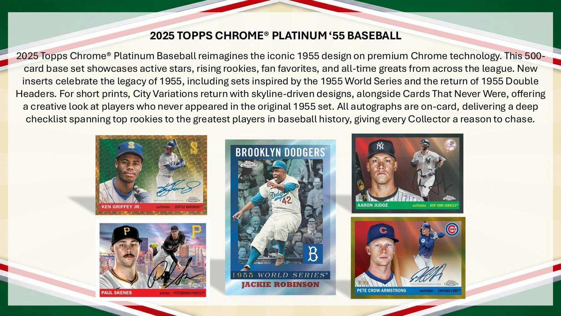 2025 Topps Chrome Platinum '55 Baseball Blaster Box (6/5)