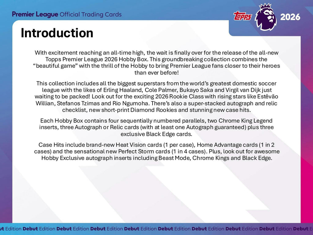 2025-26 Topps English Premier League Soccer Hobby Box (9/17)