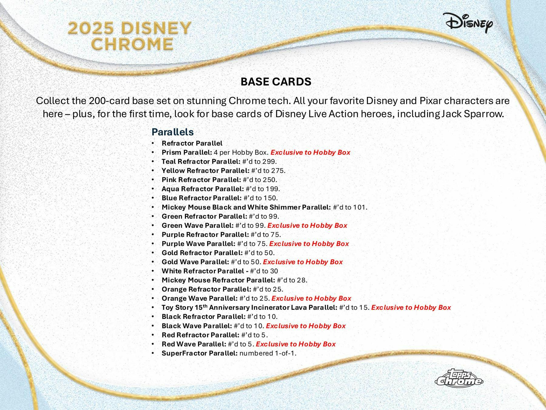 2025 Topps Disney Chrome Hobby Box