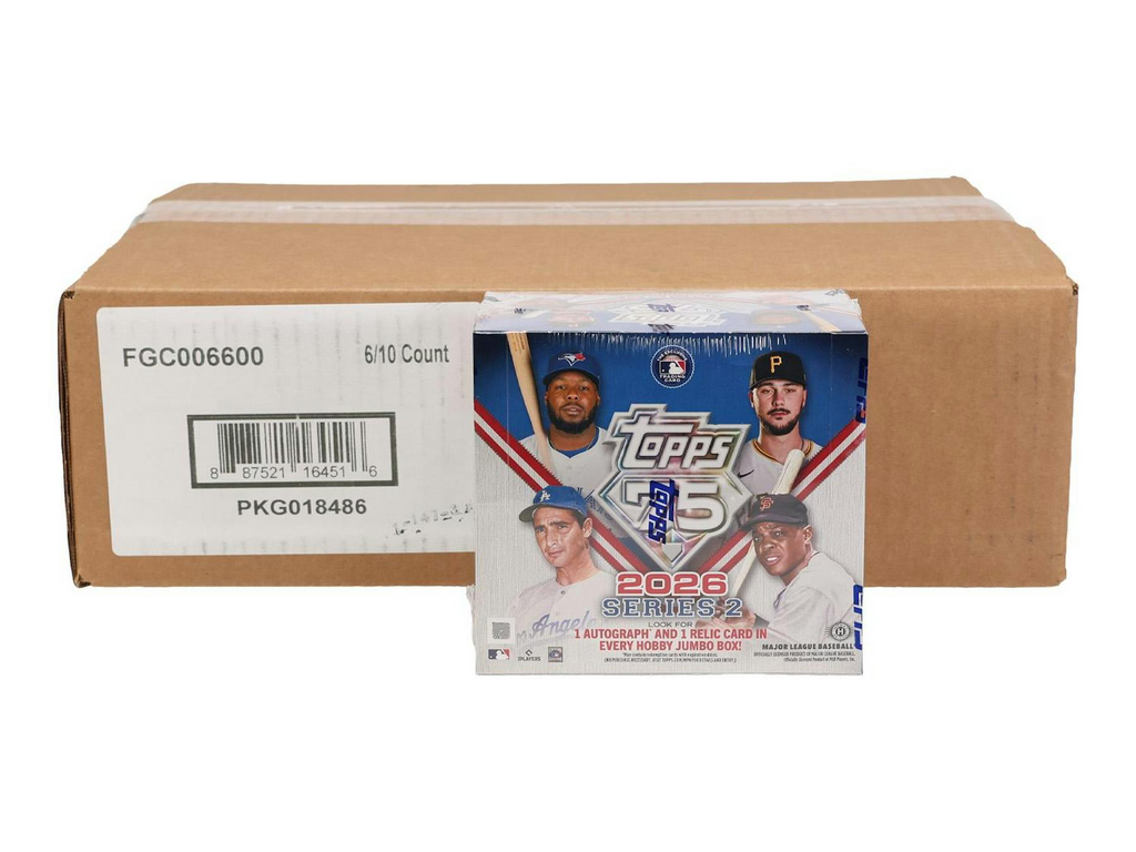 2026 Topps Series 2 Baseball Hobby Jumbo 6-Box Case (Presell 6/10)