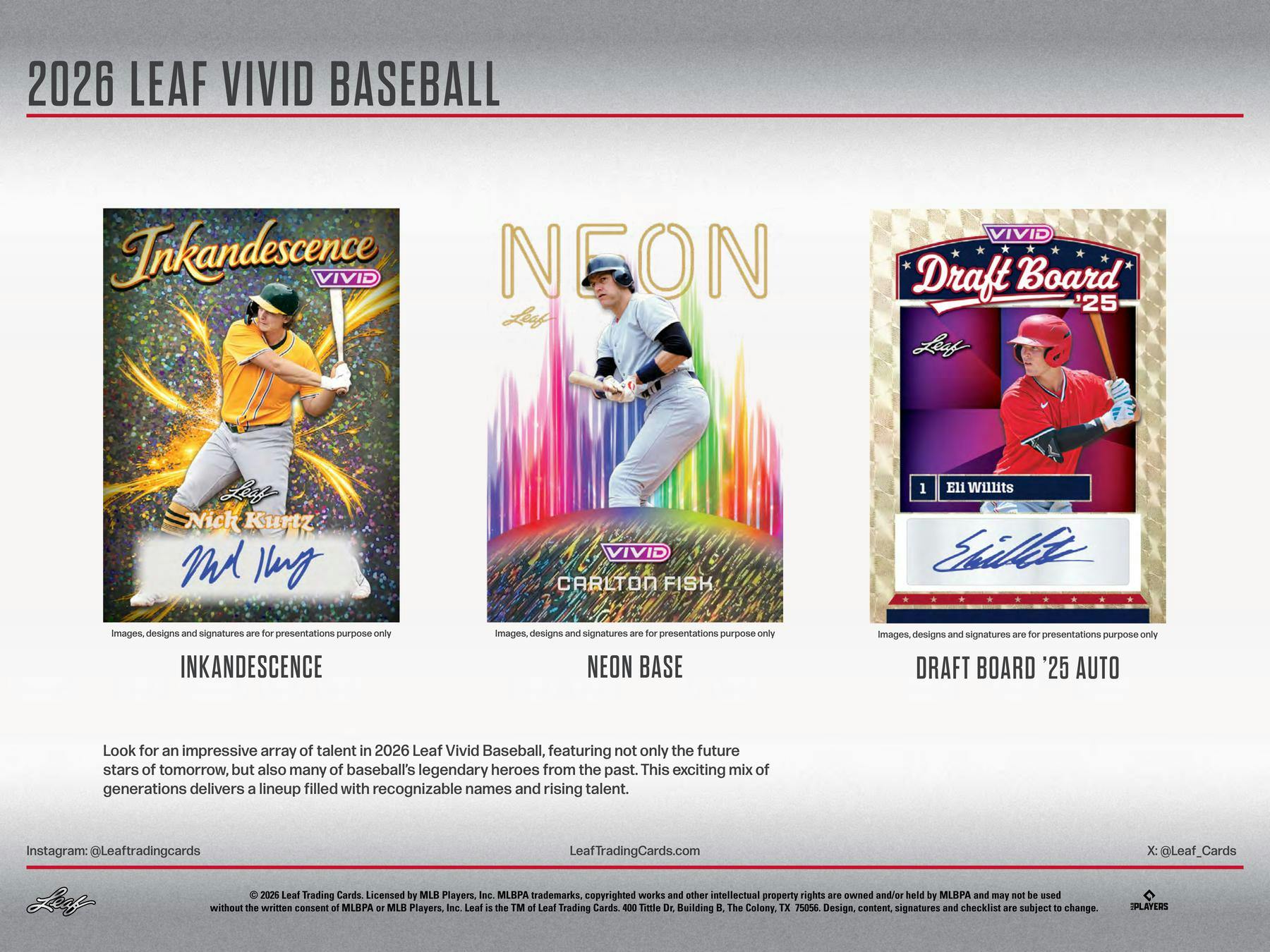 2026 Leaf Vivid Baseball Hobby Box