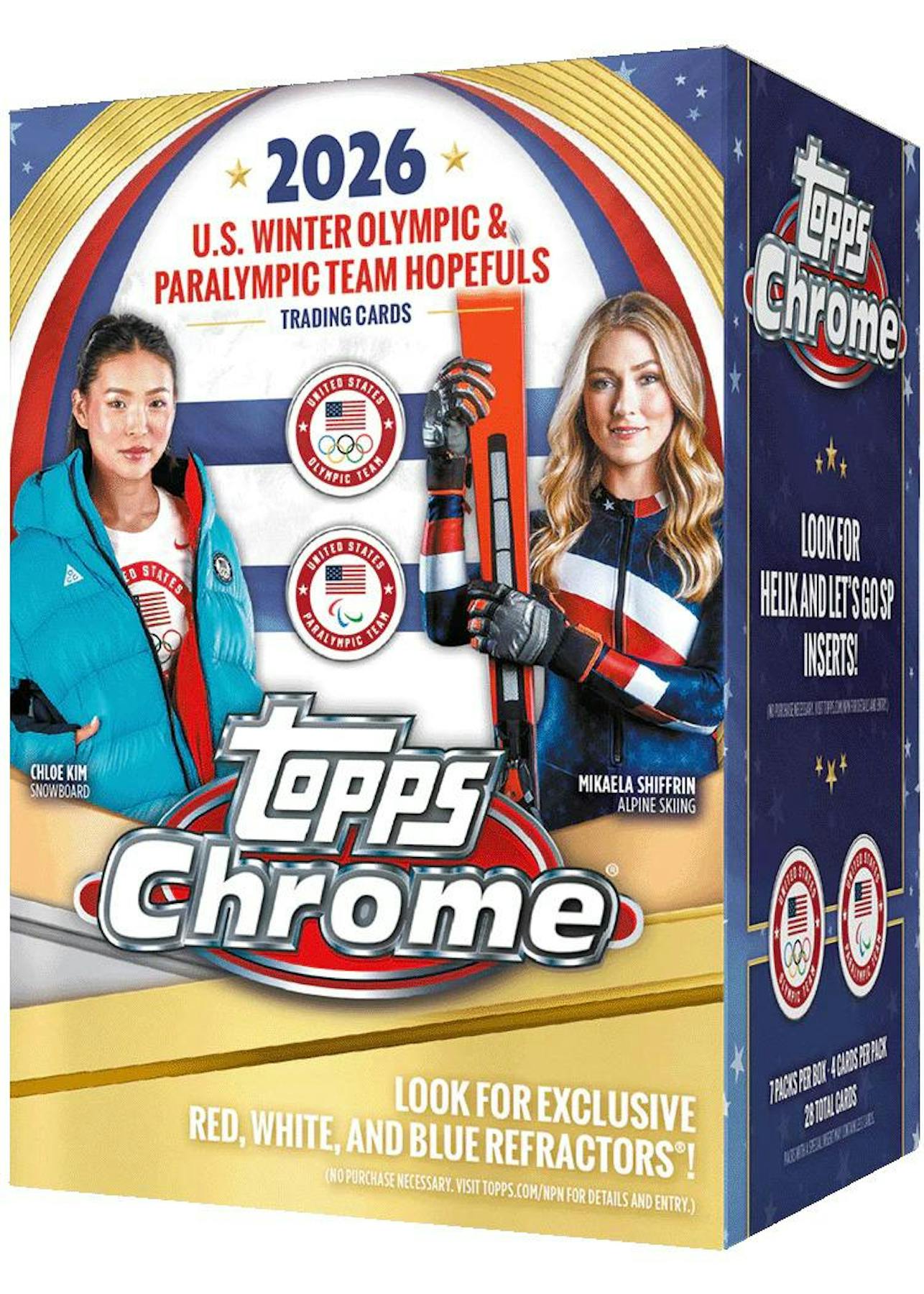 2026 Topps Chrome U.S. Olympics 7-Pack Blaster Box