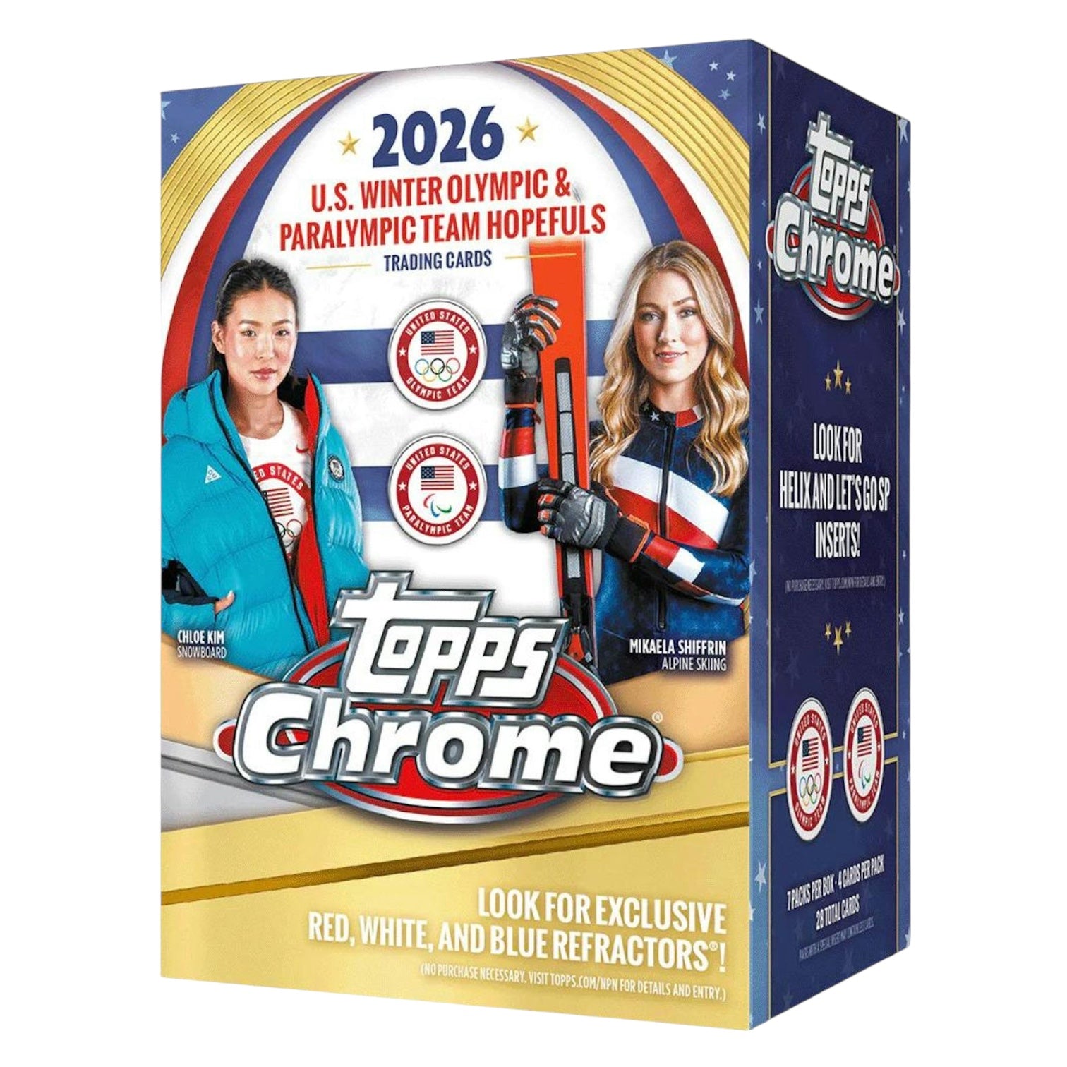 2026 Topps Chrome U.S. Olympics 7-Pack Blaster Box