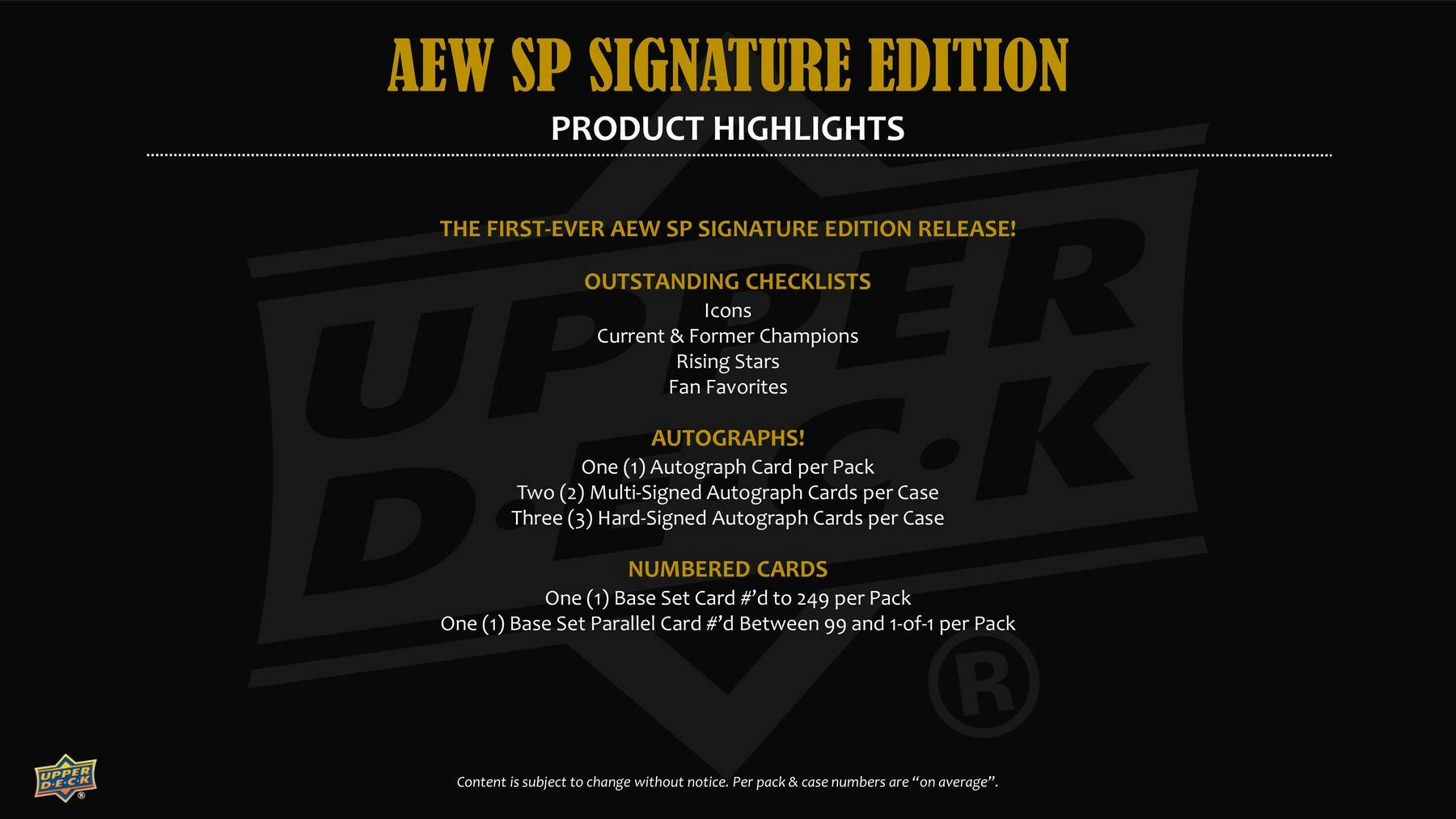 2025 Upper Deck SP Signature Edition AEW Wrestling Hobby Box (1/14)