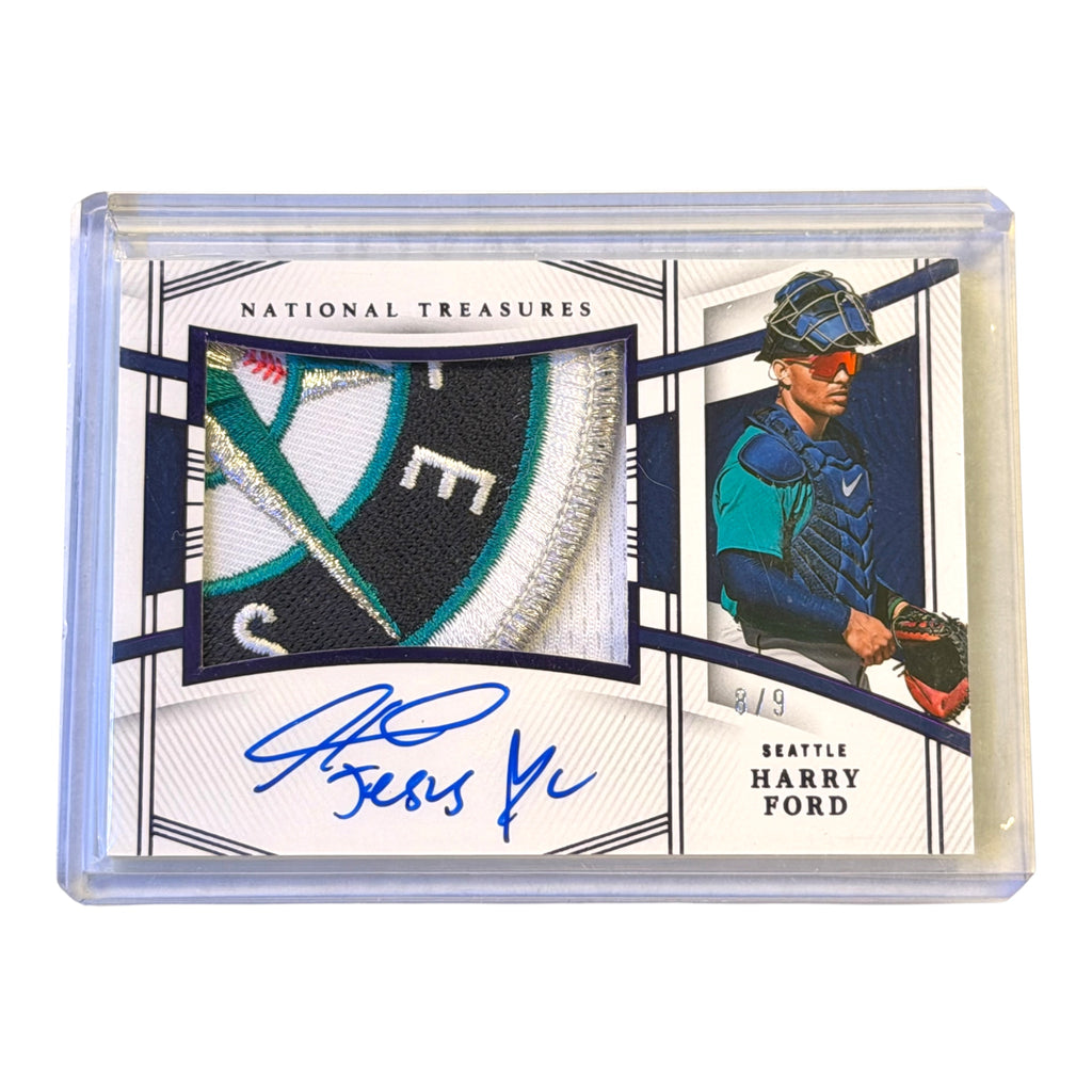 2023 National Treasures Signature Names Harry Ford Patch Auto Purple Holo 8/9 (JS)
