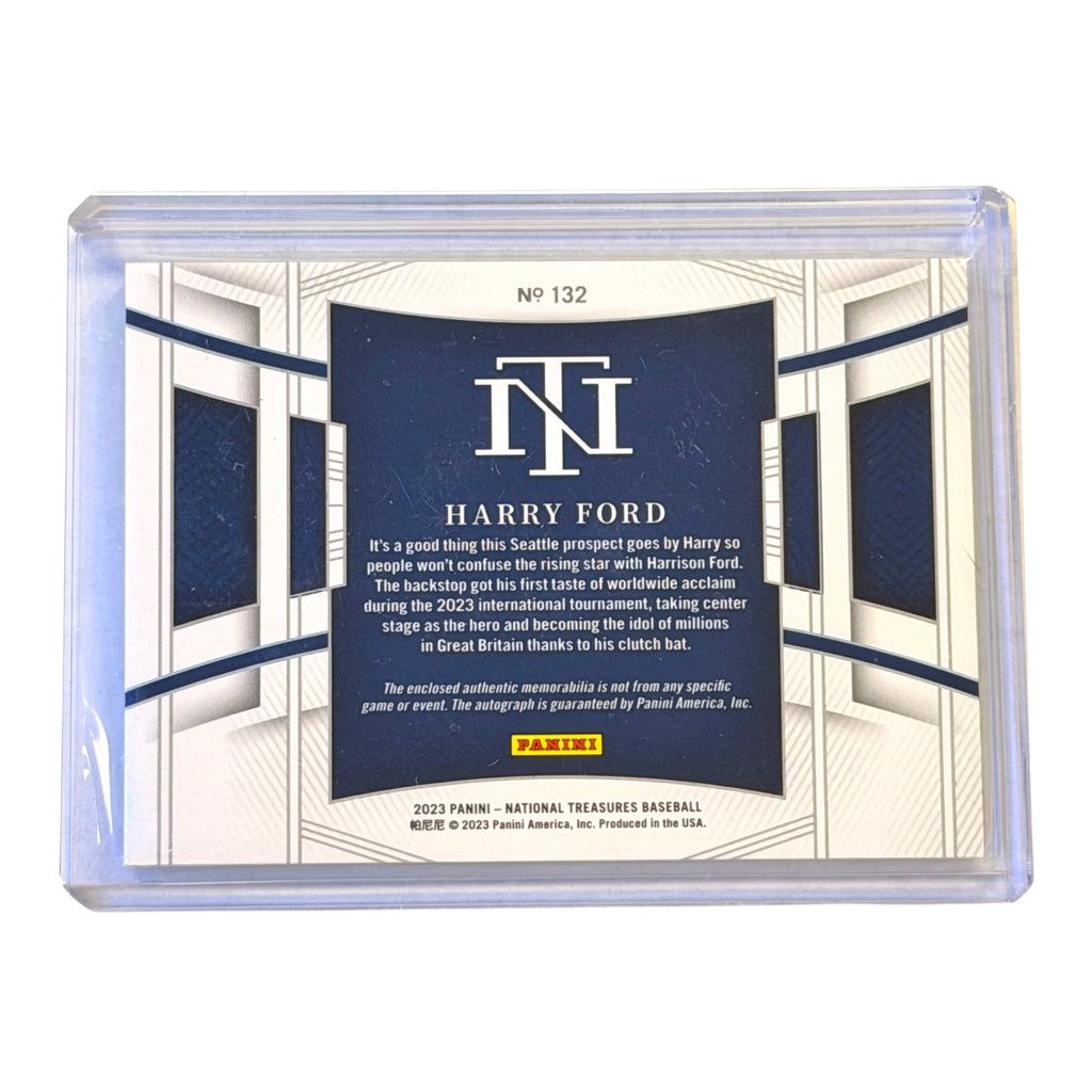 2023 National Treasures Signature Names Harry Ford Patch Auto Purple Holo 8/9 (JS)