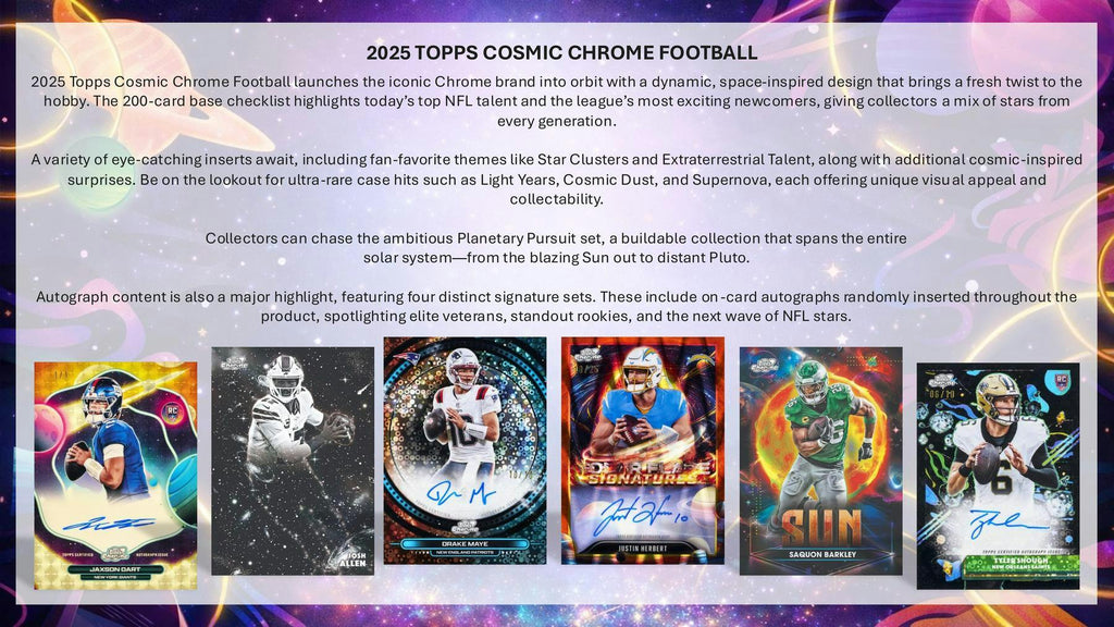 2025 Topps Cosmic Chrome Football Hobby 8-Box Case (6/19)