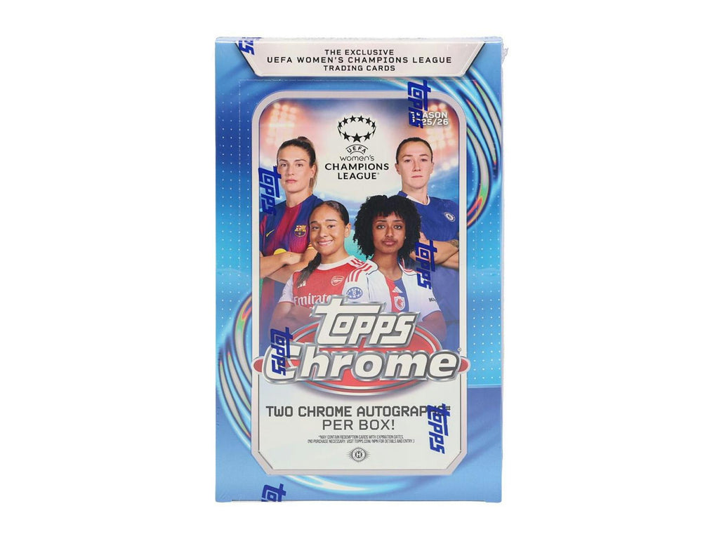 2025-26 Topps Chrome Women's UEFA Champions League Soccer Hobby 12-Box Case (Presell 6/18)