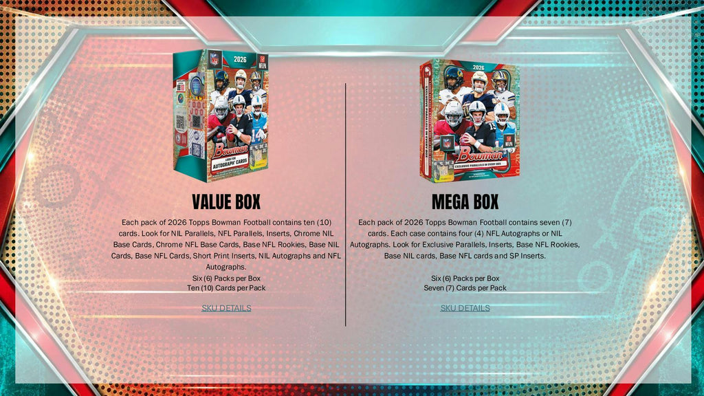 2026 Bowman Football Hobby Mega Box (Presell 9/30)