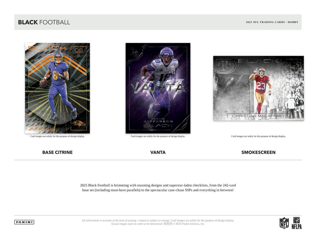 2025 Panini Black Football Hobby Box (10/8)