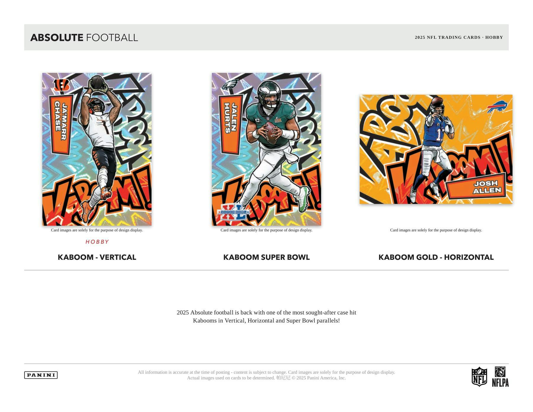 2025 Panini Absolute Football Hobby Box (10/31)