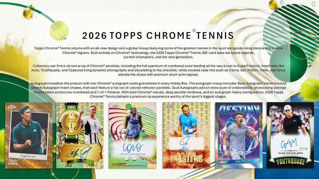 2026 Topps Chrome Tennis Blaster Box (Presell 9/30)