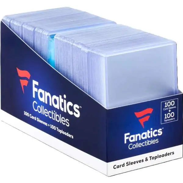 Fanatics 100ct Soft Sleeve/100 ct Top Loader Combo Pack