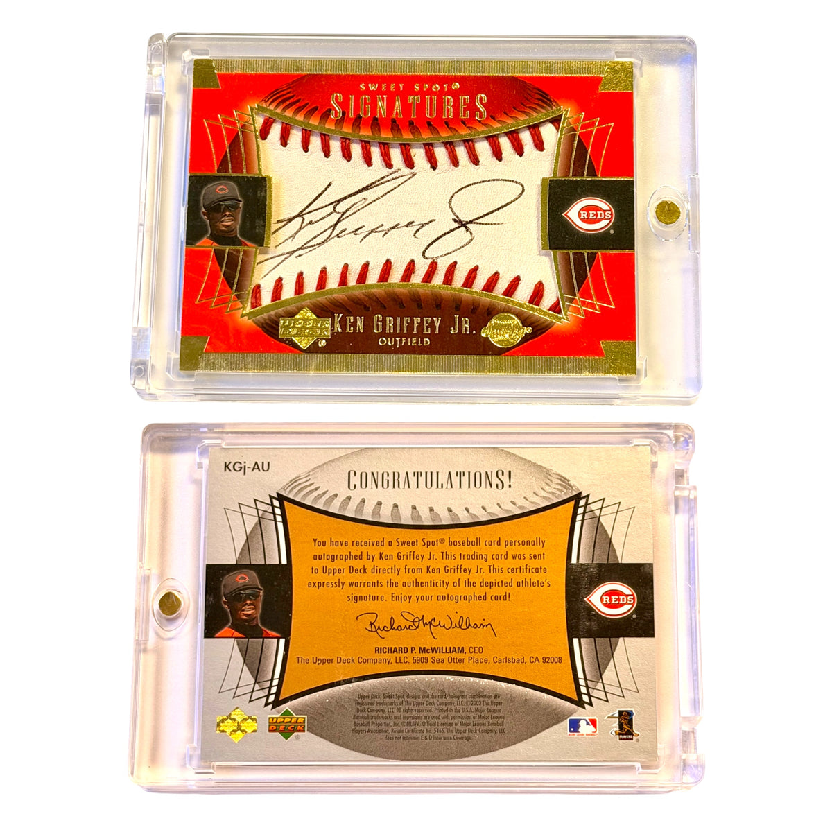 2003 UPPER DECK SWEET SPOT SIGNATURES KEN GRIFFEY JR. #KGJ-AU