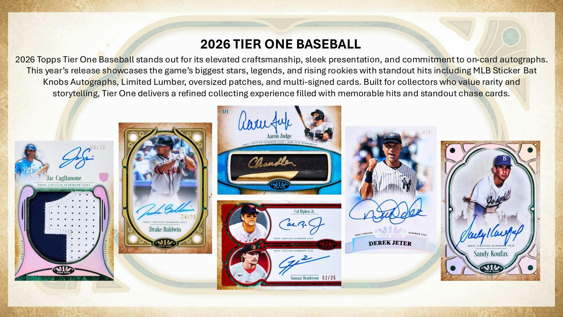 2026 Topps Tier One Baseball Hobby 12-Box Case (Presell 6/24)