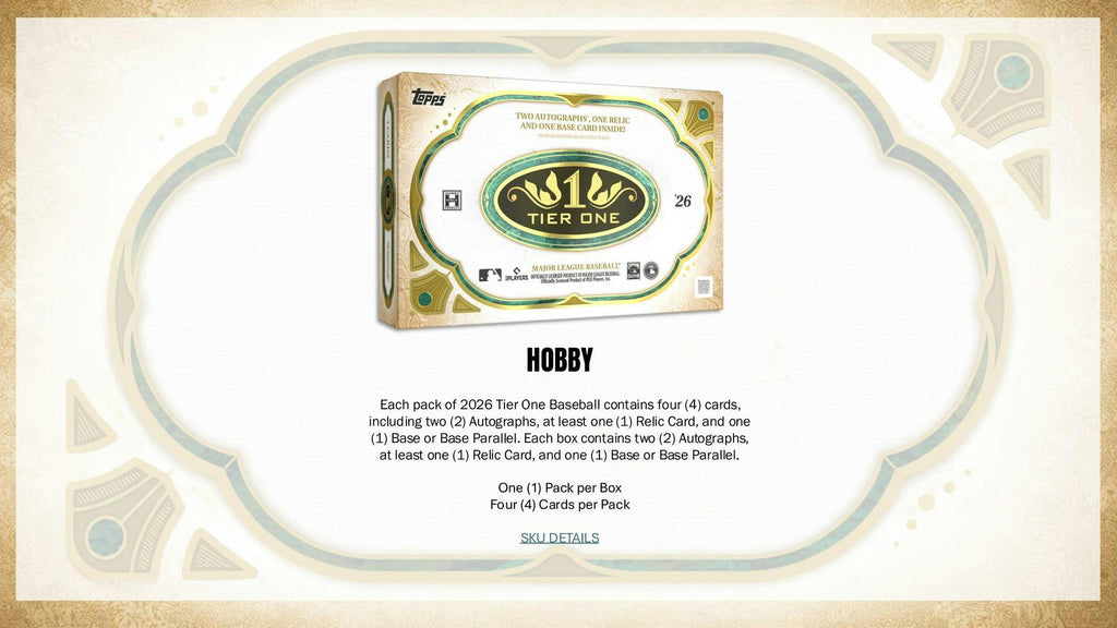 2026 Topps Tier One Baseball Hobby 12-Box Case (Presell 6/24)