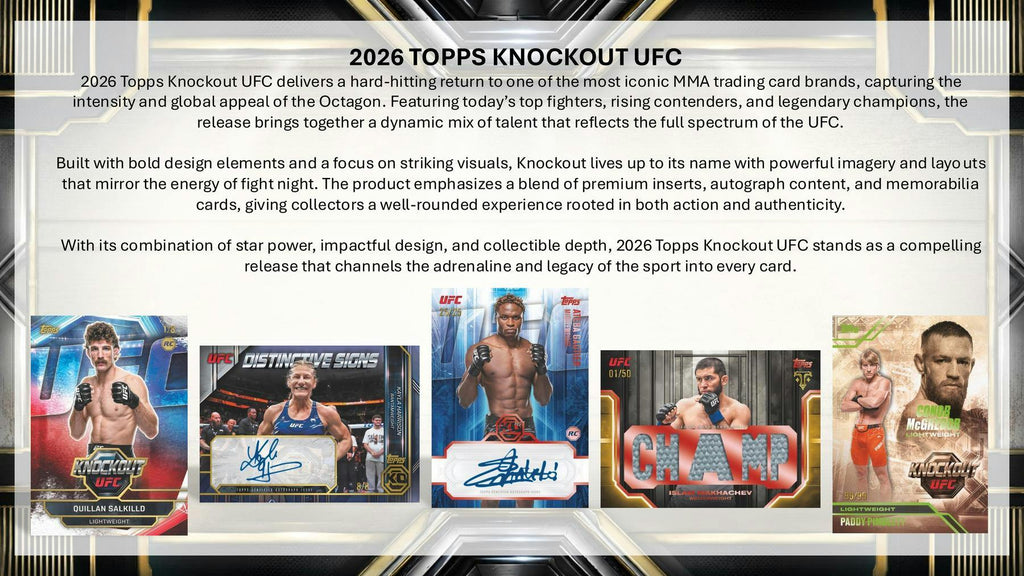 2026 Topps Knockout UFC Hobby Box (Presell 6/26)