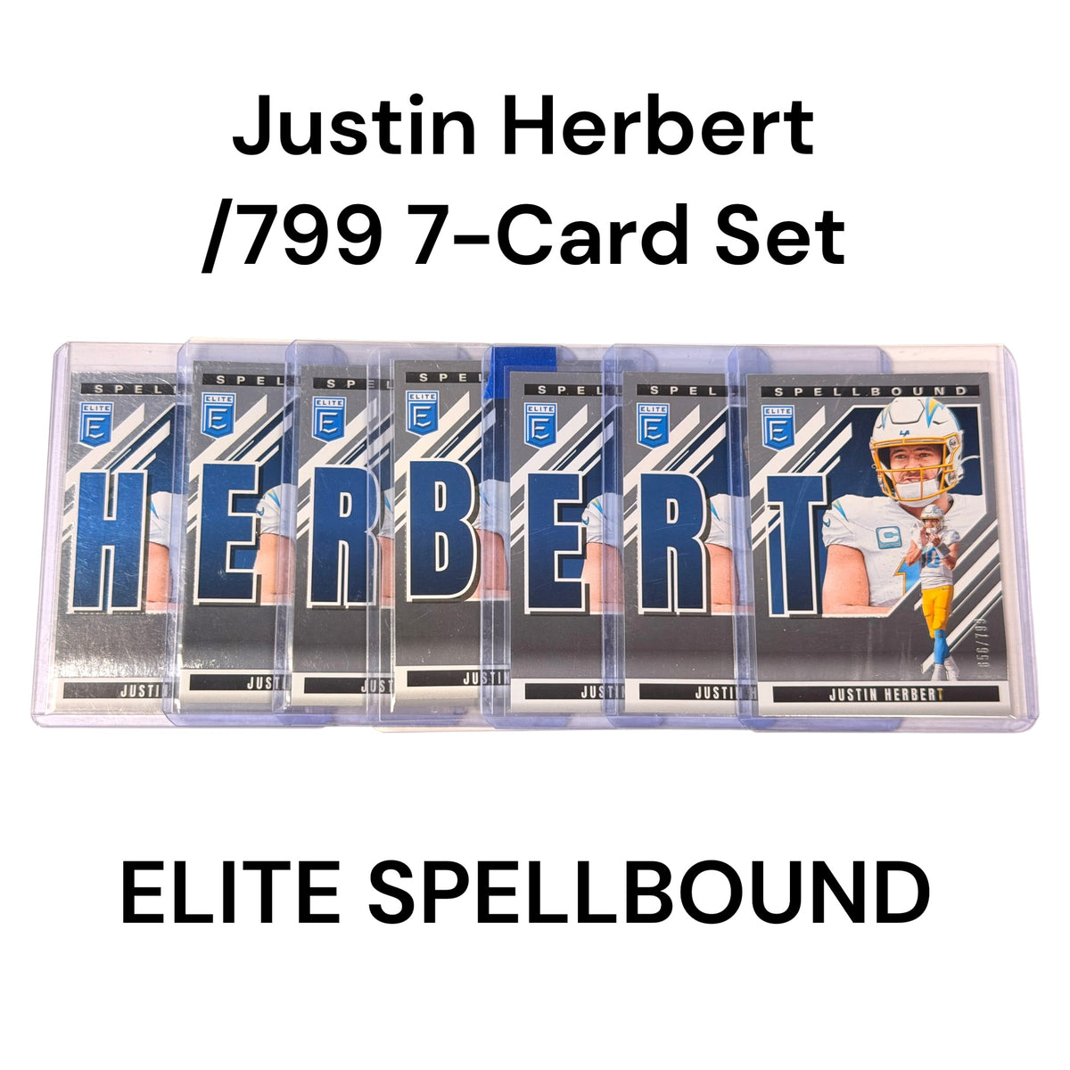 2024 Panini Elite Spellbound JUSTIN HERBERT /799 7-Card Set – Chargers (ML)