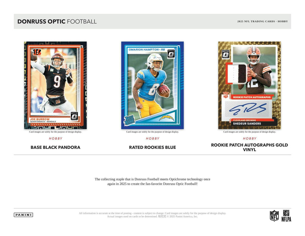 2025 Panini Donruss Optic Football Hobby Box