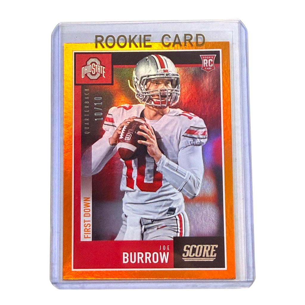 2020 PANINI SCORE JOE BURROW #438 1st DOWN ORANGE 10/10