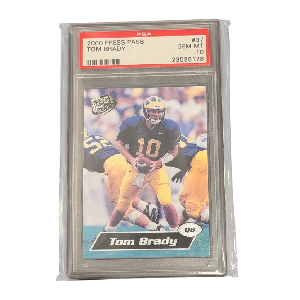 2000 PRESS PASS #37 TOM BRADY PSA 10 GEM MINT