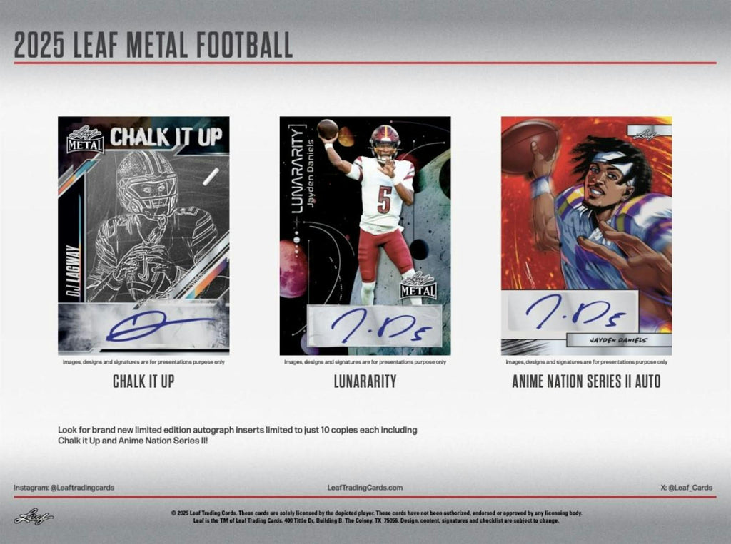 2025 Leaf Metal Football Hobby Jumbo Box