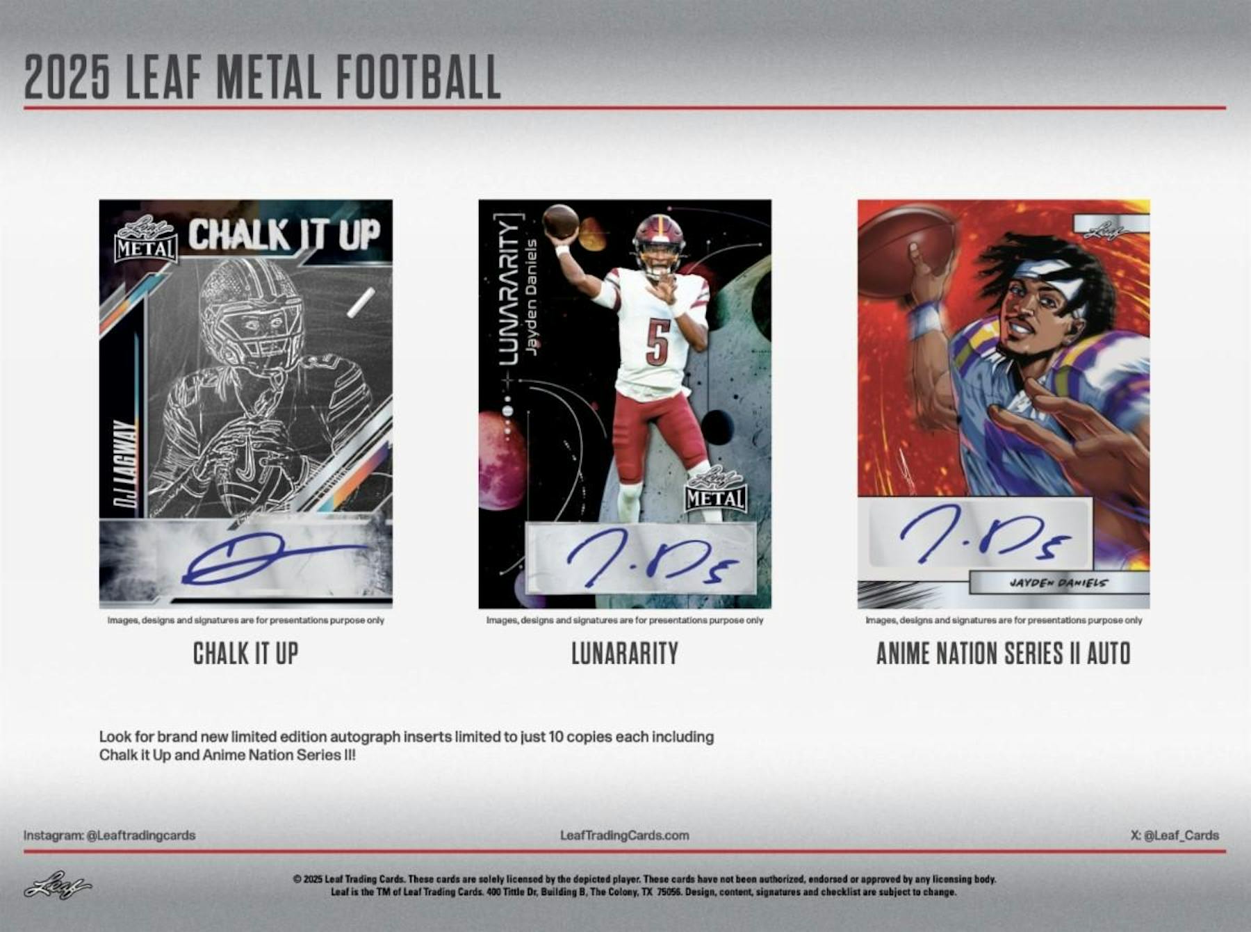 2025 Leaf Metal Football Hobby Jumbo Box
