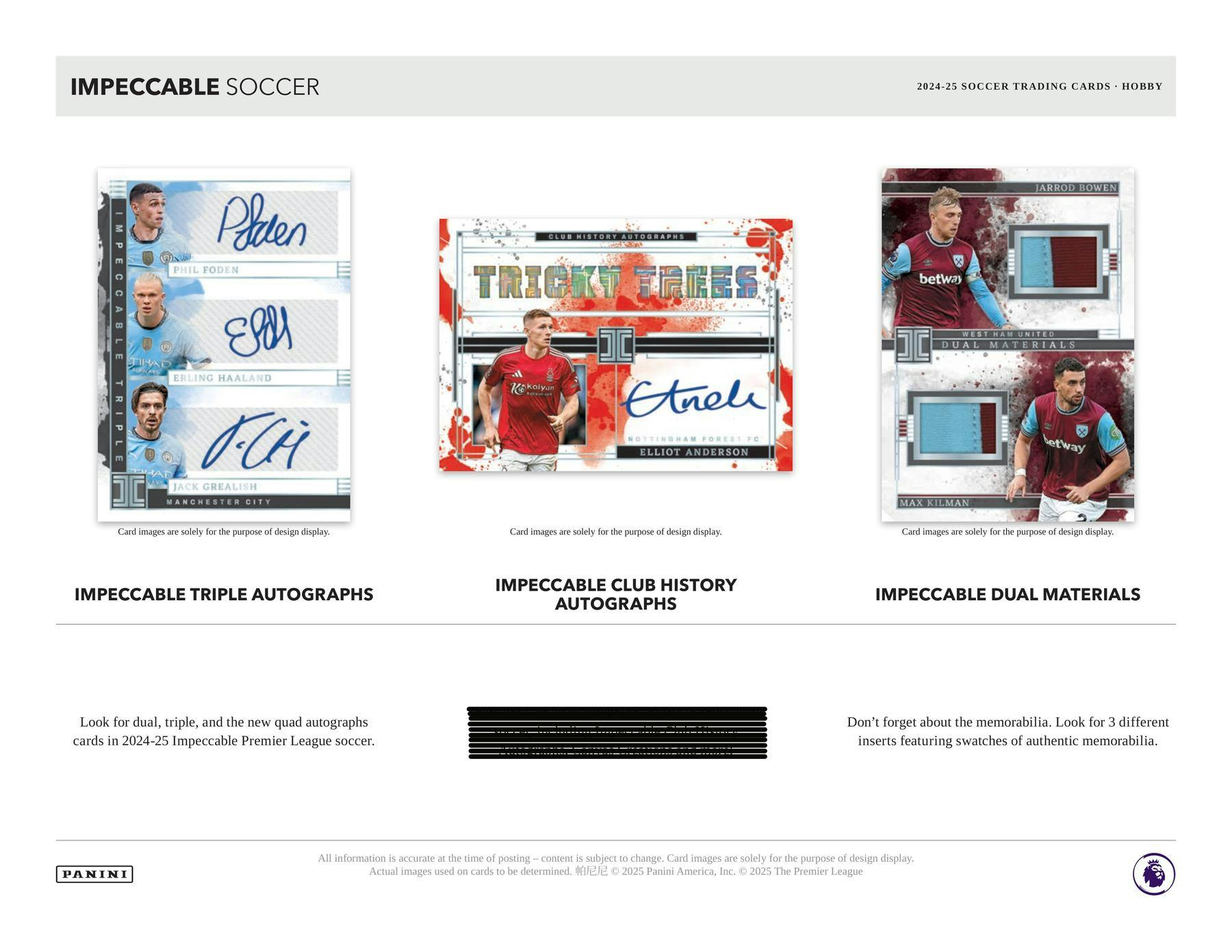 2024-25 Panini Impeccable Soccer Hobby Box