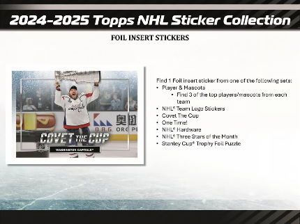 2024-25 Topps NHL Sticker Packs Box (50 Packs)