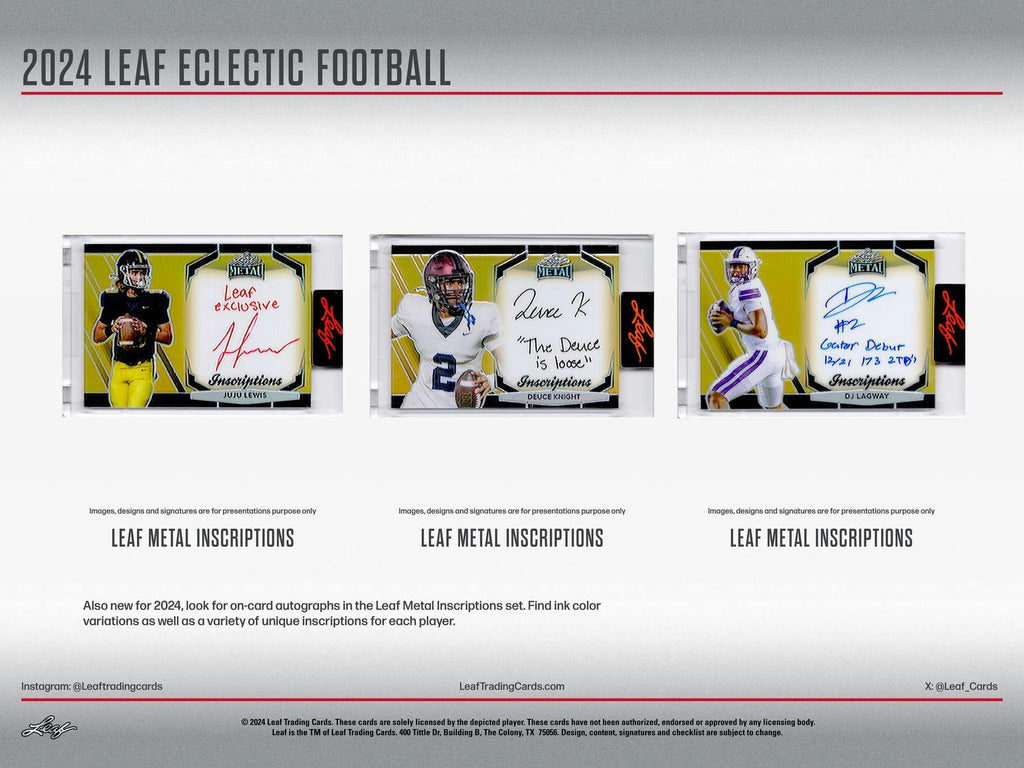 2024 Leaf Eclectic Football Jumbo Box (3/15)