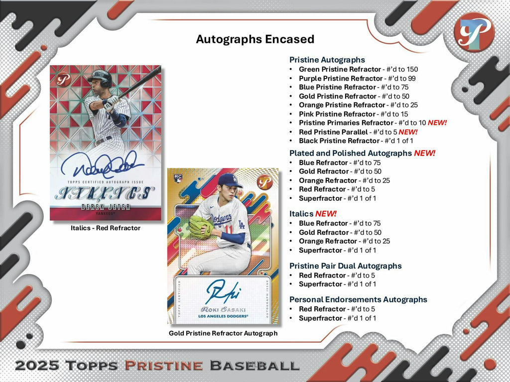 2025 Topps Pristine Baseball Hobby 6-Box Case (2/12)