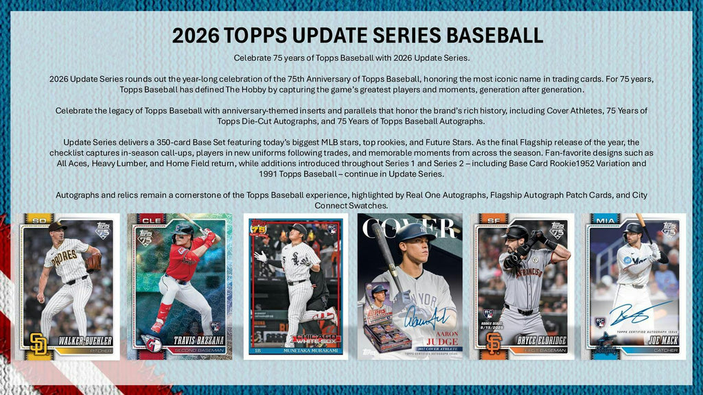 2026 Topps Update Series Baseball Jumbo 6-Box Case (10/14)