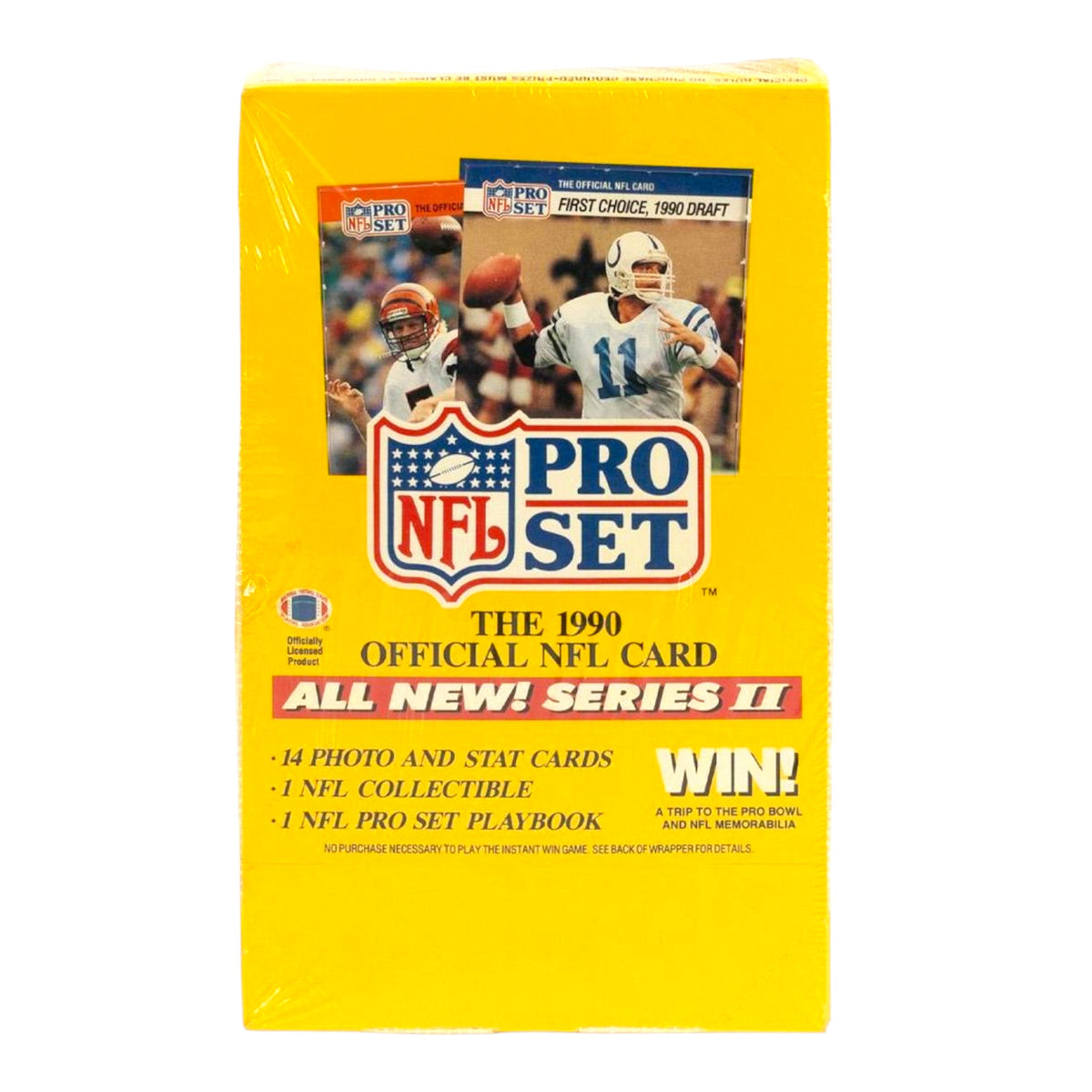 1990 Pro Set Series 2 NFL Football 36-Pack Wax Box (Factory Sealed)