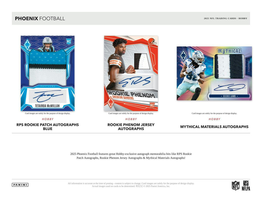2025 Panini Phoenix Football Hobby Box (11/12)