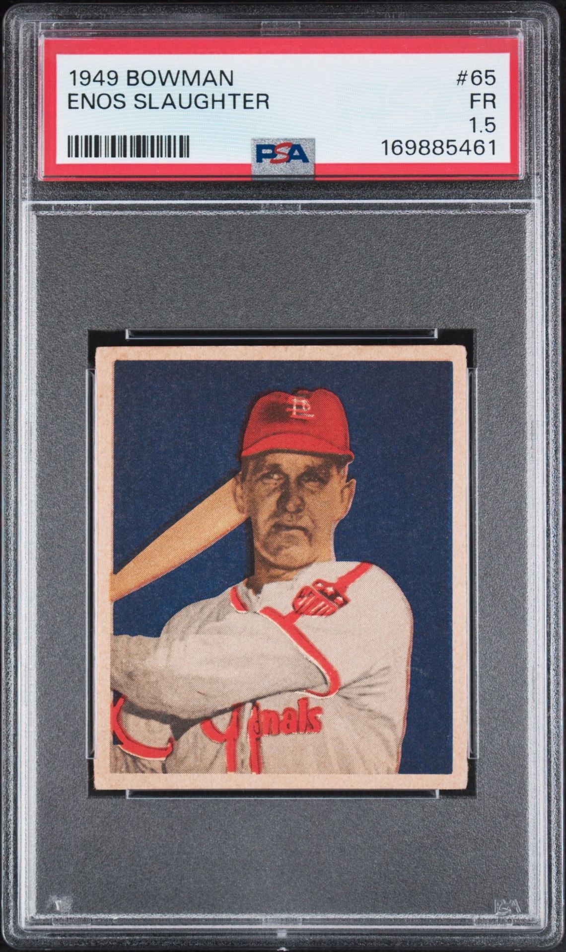 1949 Bowman Enos Slaughter #65 PSA 1.5 FAIR – St. Louis Cardinals (GC)