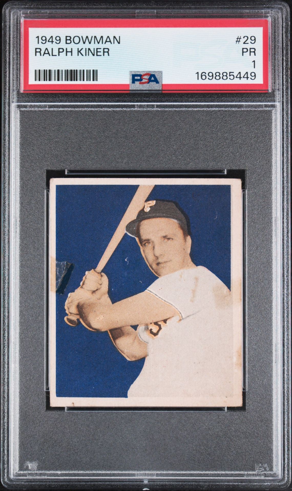 1949 Bowman Ralph Kiner #29 PSA 1 POOR – Pittsburgh Pirates (GC)