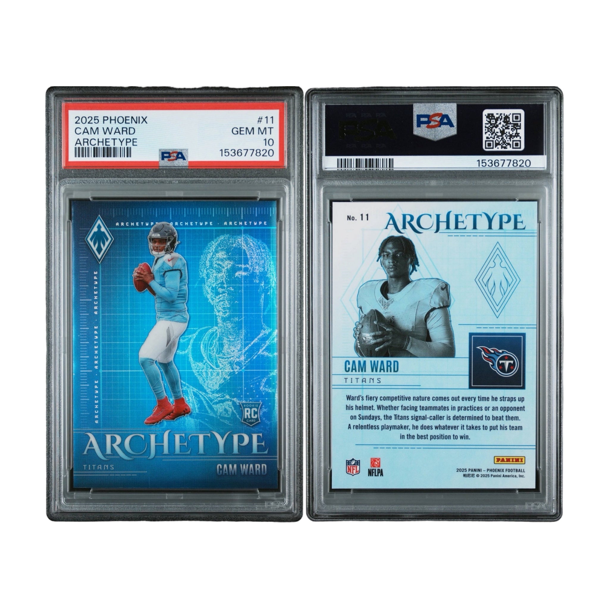 2025 PANINI PHOENIX ARCHETYPE #11 CAM WARD PSA 10