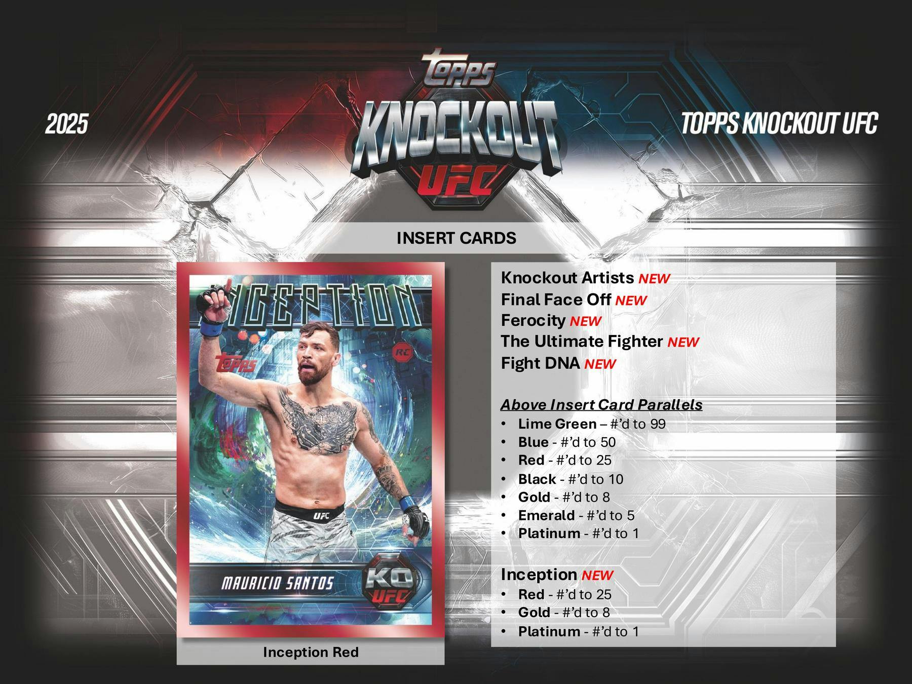 2025 Topps Knockout UFC 8-Box Hobby Case (10/24)