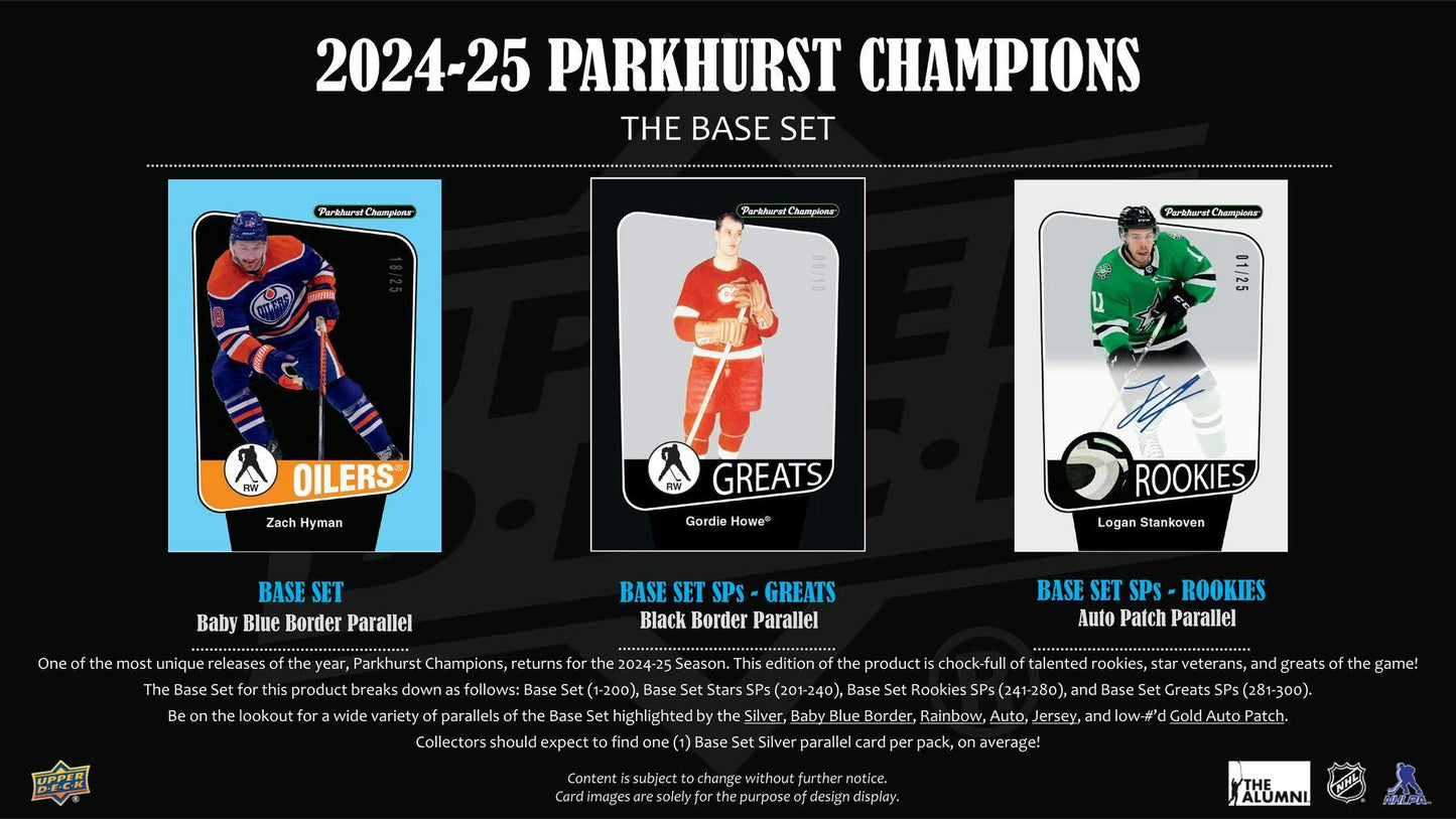 2024-25 Upper Deck Parkhurst Champions Hockey Hobby Pack