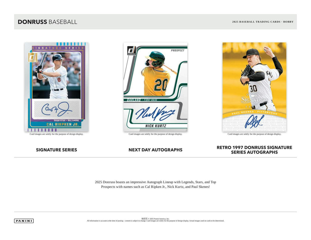 2025 Panini Donruss Baseball Hobby Box