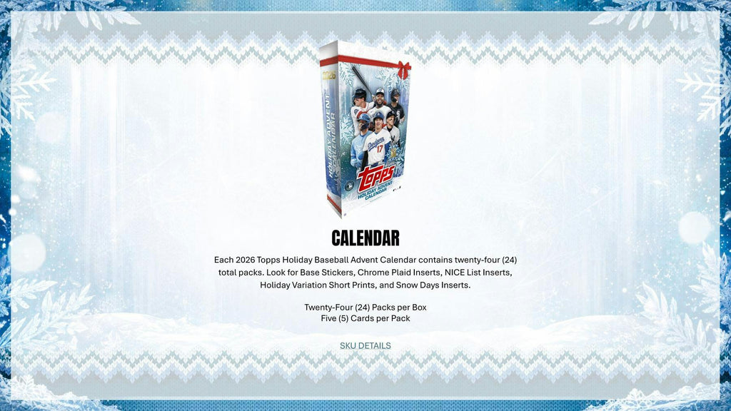 2026 Topps Holiday Baseball Advent Calendar