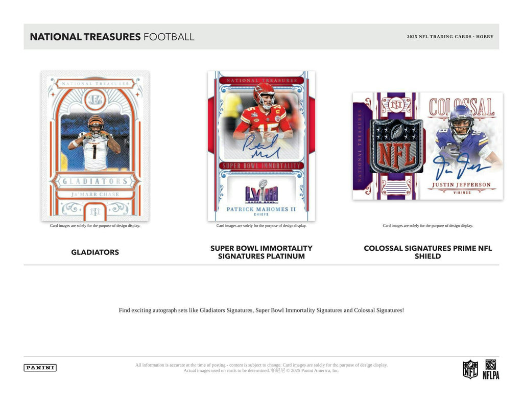 2025 Panini National Treasures Football Hobby Box