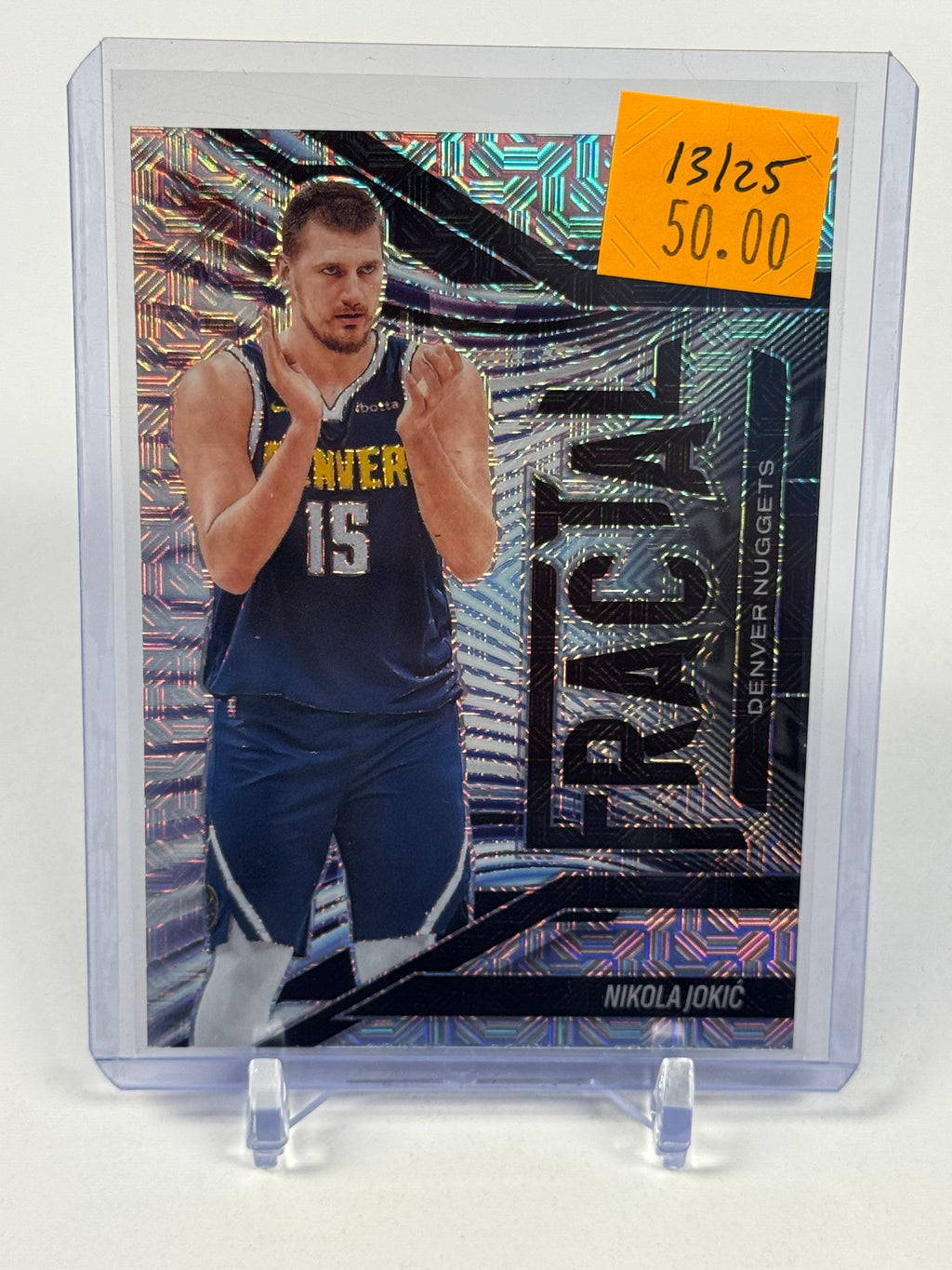 2019 PANINI PRIZM BLACK #5 NIKOLA JOKIC FRACTAL 13/25