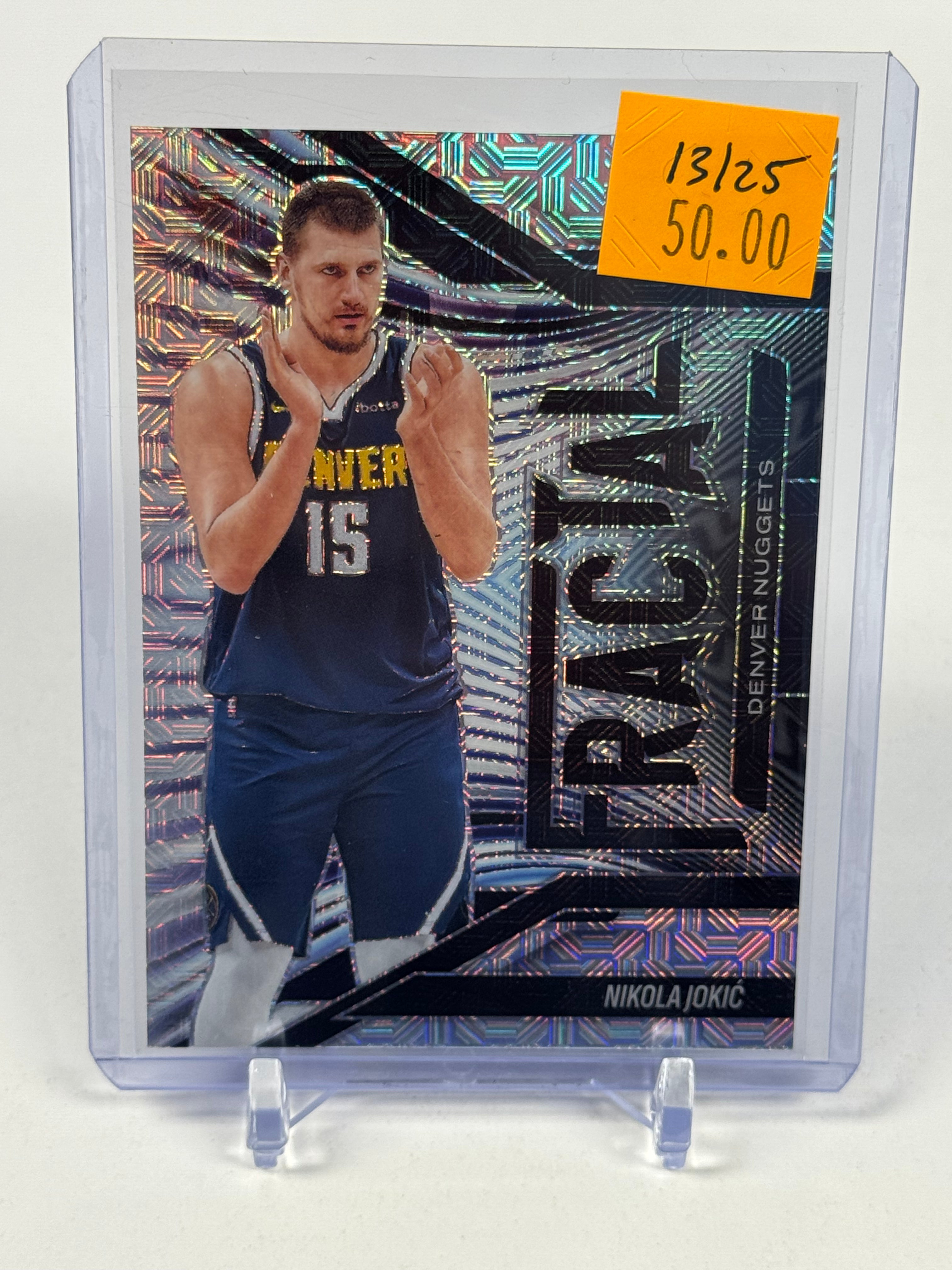 2019 PANINI PRIZM BLACK #5 NIKOLA JOKIC FRACTAL 13/25