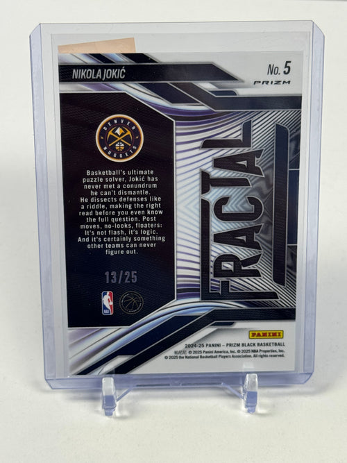 2019 PANINI PRIZM BLACK #5 NIKOLA JOKIC FRACTAL 13/25