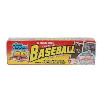 1991 Topps Baseball Complete Factory Set (40th Anniversary, 792 Cards)